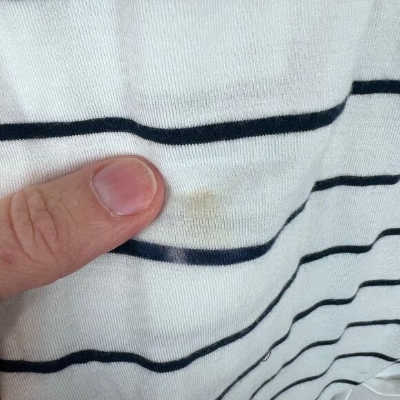 We The Free by Free People Striped Collared Pullover Top XS - Picture 7 of 8